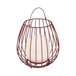 Nordlux Lampada Da Tavolo Jim To-Go Portable Batteria Rosso 3W 300lm - 827 Bianco Molto Caldo | A 3 Livelli Dimmerabile 