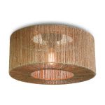 Good&Mojo Luce da soffitto Iguazu Tessuto Marrone S | Adatto per 1x E27 