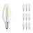 Confezione Multipack 10x Osram CLASSIC LED E14 Candela Filamento Chiara 4W 470lm - 827 Bianco Molto Caldo | Sostitutiva 40W
