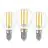Confezione Multipack 3x Eglo LED Sferica E14 Filamento Chiara 21W 806lm - 827 Bianco Molto Caldo | Sostitutiva 60W