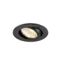 SLV New Tria 68 Faretti Aluminium Nero Il Giro 7.5W 591lm 38D - 927 Bianco Molto Caldo | Ritaglio 68mm -  Miglior Resa Cromatica - Dimmerabile 
