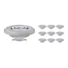 Confezione Multipack 10x Noxion Lucent Faretti LED G53 AR111 7.4W 450lm 24D - 930 Luce Calda -  | Miglior Resa Cromatica - Dimmerabile - Sostitutiva 50W